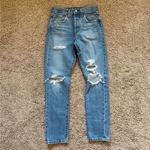 Levi’s Distressed Blue Jeans